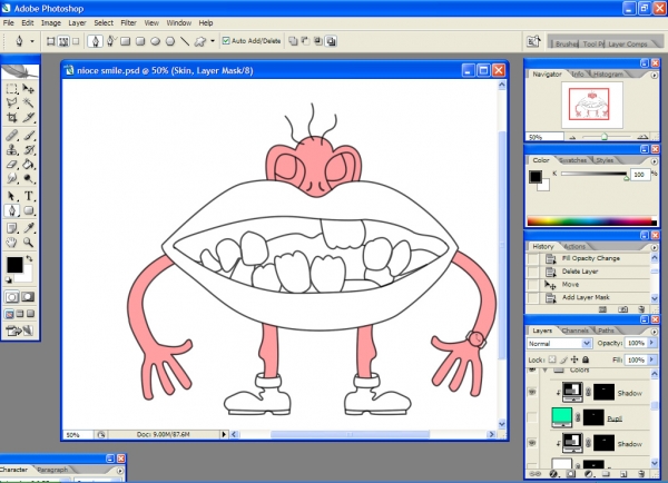 Creation of Nice Smile: Step 2